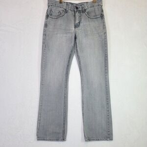 Helix Relaxed Bootcut Gray Y2K Jeans Western Denim 90s Size 30 Fits 33x32